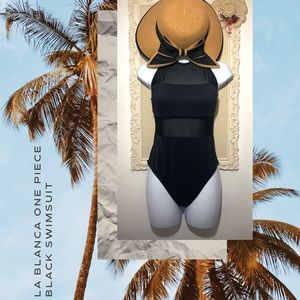 La Blanca One Piece Black Swimsuit Size 12✨